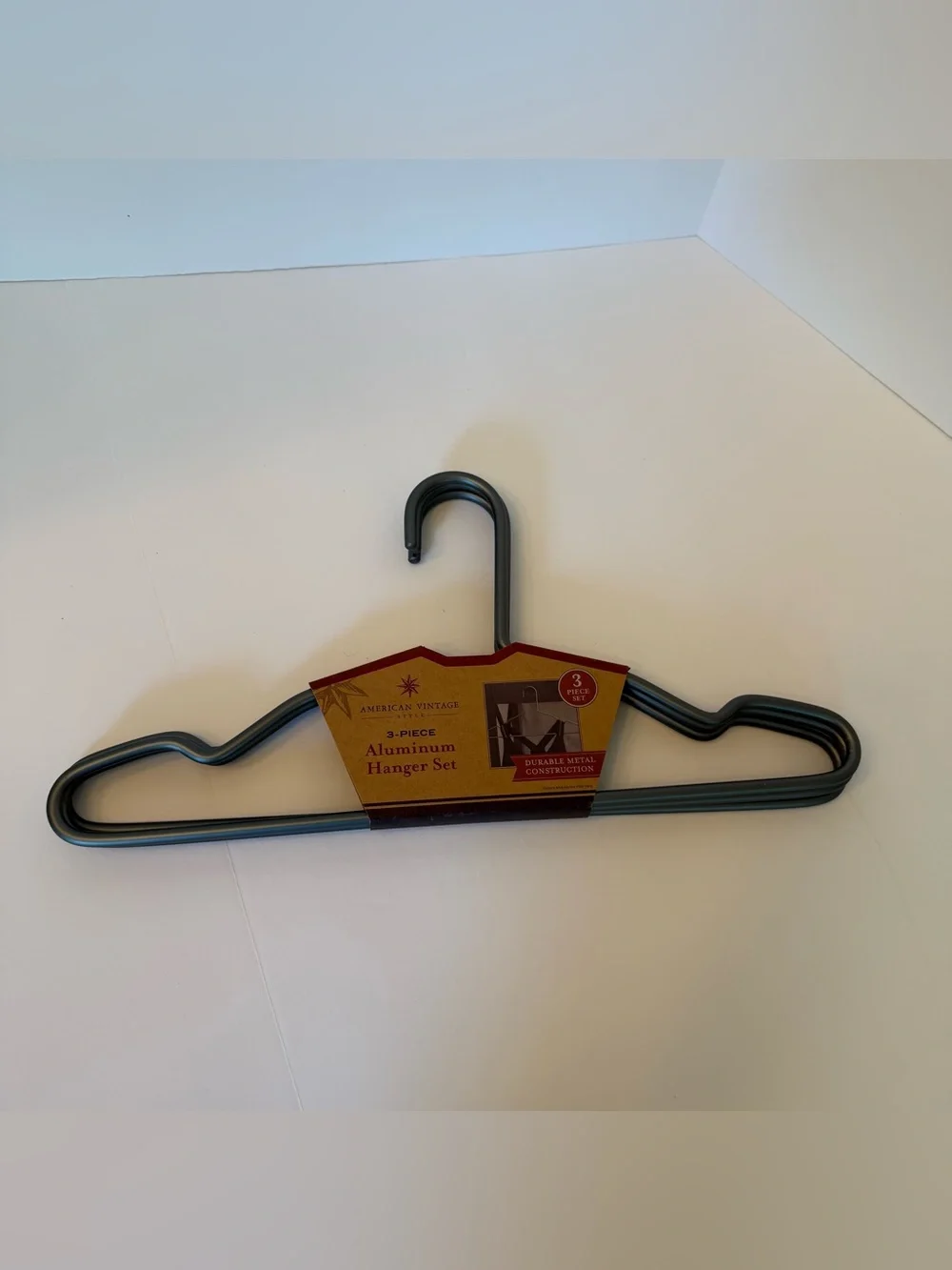 American Vintage Style 3-Piece Aluminum Hanger Set - New #1